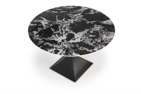 Стол обеденный HALMAR MANUEL черный мрамор/черный 120