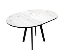 Стол ВВР Элип-2 Бискайская сосна/черный профиль, пластик