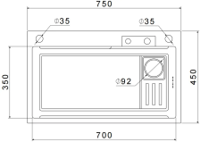 Кухонная мойка из нержавеющей стали GRANFEST METAL 7545 PVD графит