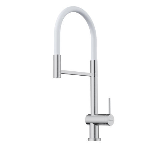 Смеситель для кухни Omoikiri Kanto 2 Plus-SB-BN-WH латунь/нержавеющая сталь/белый