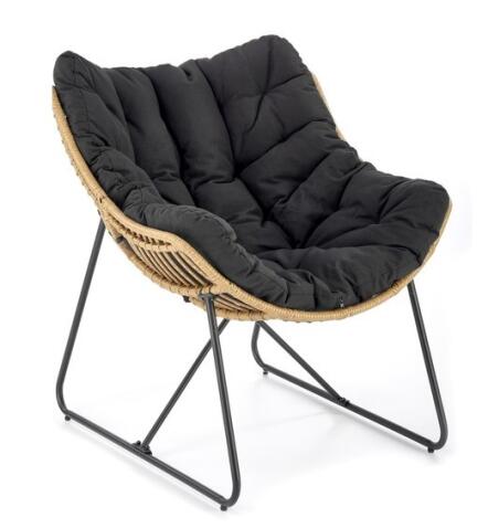 Кресло HALMAR WHISPER черный/натуральный