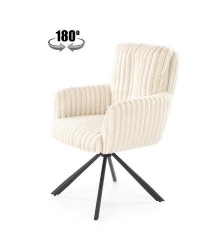 Стул HALMAR K572 кремовый/черный, поворотный
