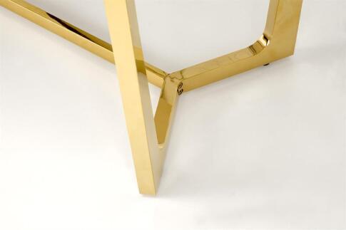 Стол обеденный HALMAR CLEMENTE белый мрамор/золотой 160/90