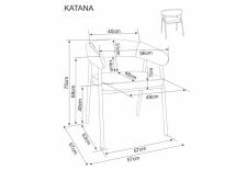 Стул SIGNAL KATANA t.258 серый/черный