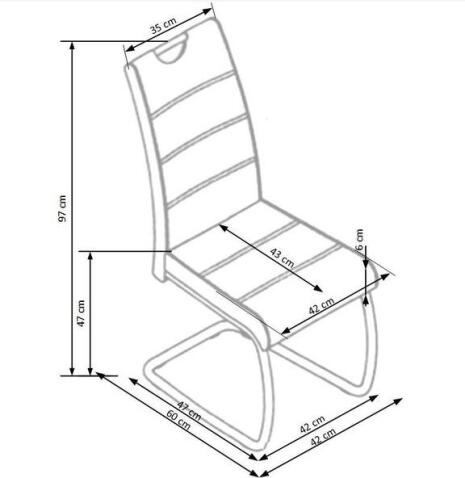 Стул HALMAR K211 белый/хром
