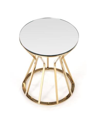 Стол журнальный HALMAR AFINA S зеркало/золотой, 45/50
