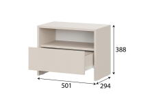 Тумба прикроватная NN Мебель (МС Камелия 1 К) Серия 2 Меланж