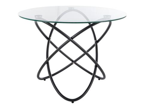 Стол обеденный SIGNAL ORBIT прозрачный/черный 100