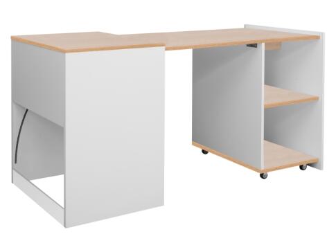 Стол компьютерный SIGNAL DUO дуб/белый