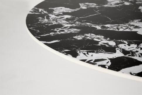 Стол обеденный HALMAR MANUEL черный мрамор/черный 120