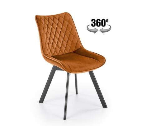 Стул HALMAR K520 корица/черный, поворотный