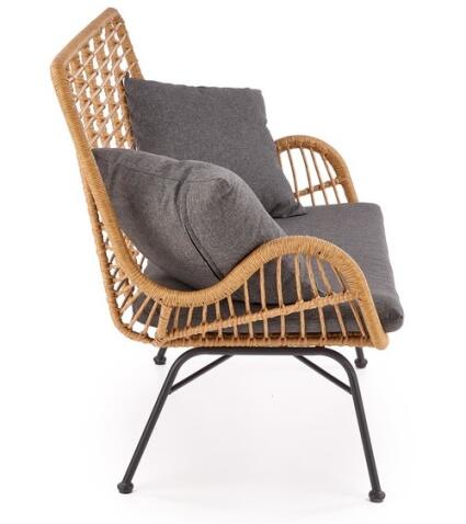 Софа HALMAR IKARO XL натуральный/черный