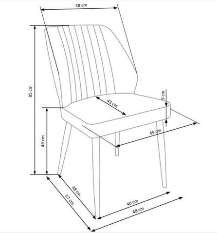 Стул HALMAR K432 темно-зеленый/черный