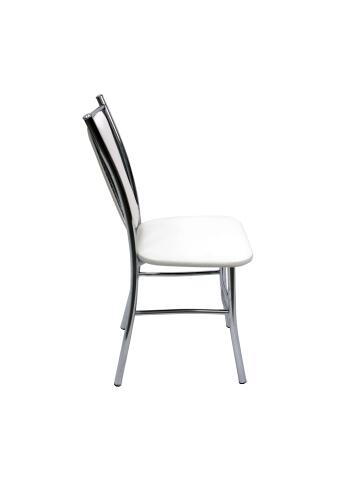 Стул ВВР Марсель белый крокодил/хром, экокожа