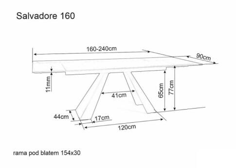 Стол обеденный SIGNAL SALVADORE Ceramic Verde Alpi морской/черный мат 160-240/90