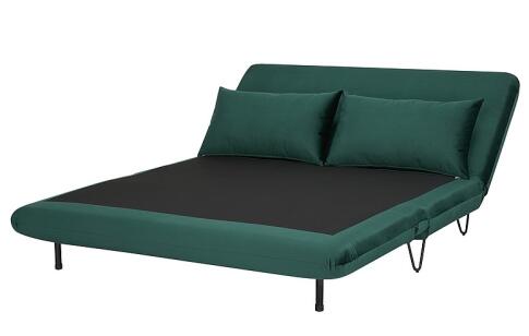 Диван SIGNAL ZENIA Velvet tap. 189 раскладной, зеленый/черный