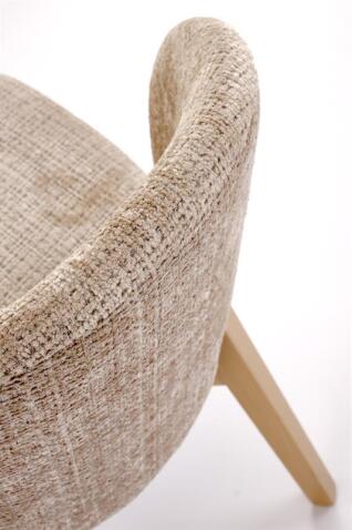 Стул HALMAR BASSO бежевый/дуб натуральный