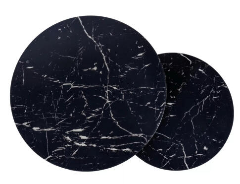 Комплект SIGNAL AMARO (2 стола журнальных) черный мрамор/черный