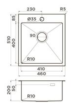 Кухонная мойка из нержавейки Omoikiri Akisame 46-GB графит