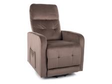 Кресло SIGNAL OTUS II Velvet Bluvel 38 раскладное, капучино