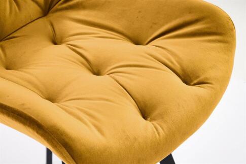 Стул HALMAR K519 горчичный/черный, поворотный