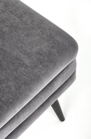 Скамья HALMAR VELVA серый/черный