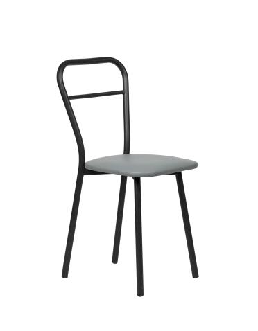 Стул ВВР Браун серый/черный, экокожа