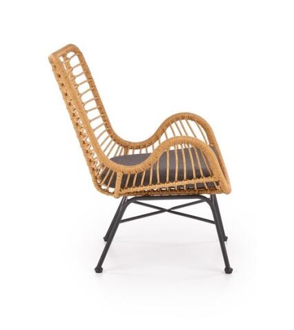 Кресло HALMAR IKARO натуральный/серый