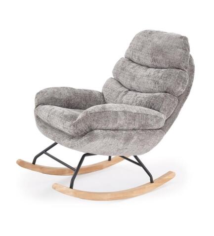 Кресло-качалка HALMAR GIORGIO серый/черный/натуральный