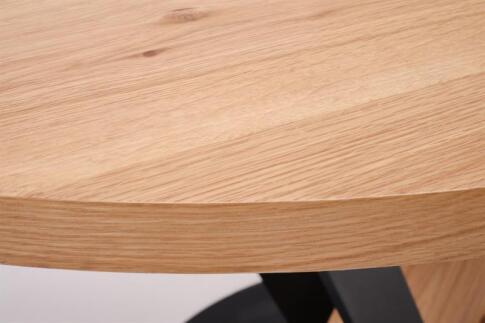 Стол обеденный HALMAR FANIS OKRAGLY натуральный/черный 120-160/120