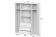 Шкаф NN Мебель (МС Денвер К) Серия 2 Белый, четырехстворчатый с 3 ящ. SAFE