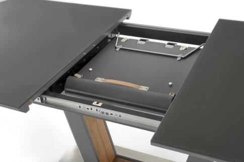 Стол обеденный HALMAR BILOTTI темно-серый/орех 160-200/90