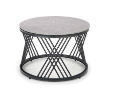 Комплект HALMAR FLAMINGO (2 стола журнальных) серый мрамор/черный