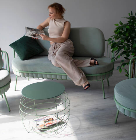 Диван Sheffilton SHT-SF8 нежная мята/мятный