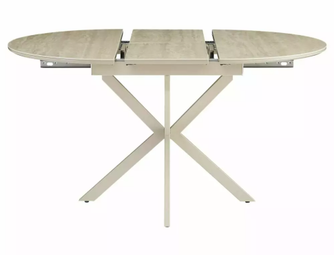Стол обеденный SIGNAL GASTON Ceramic травертин/кашемир 100-135/100