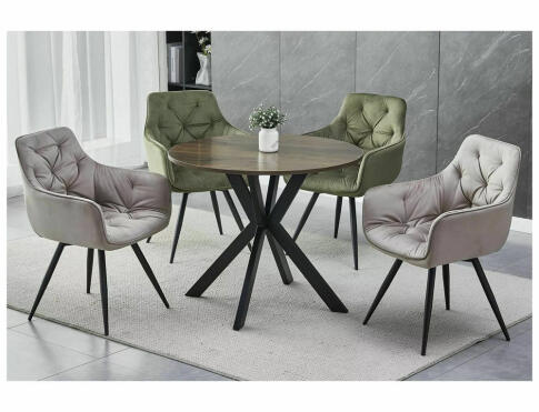 Стол обеденный SIGNAL TALIA II орех/черный 90