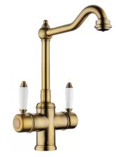 Смеситель для кухни Omoikiri Tottori-AB античная латунь