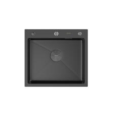 Мойка ARFEKA ECO AR 550*500 POP-UP BLACK PVD NANO DECOR VOLCANIC ROCK