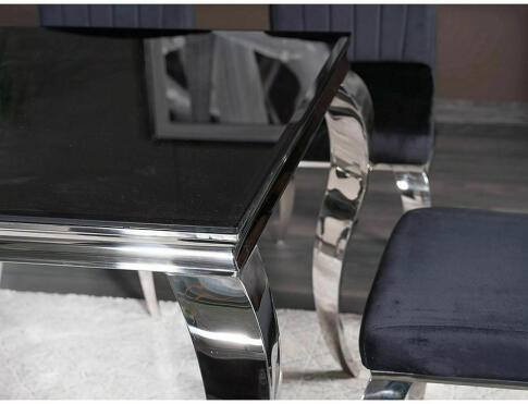 Стол обеденный SIGNAL PRINCE черный/хром 150/90