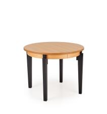 Стол обеденный HALMAR SORBUS дуб натуральный/черный 100-200/100