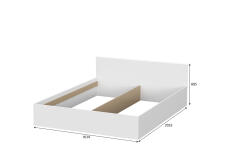 Кровать NN Мебель (МС Токио) Белый текстурный, 160/200