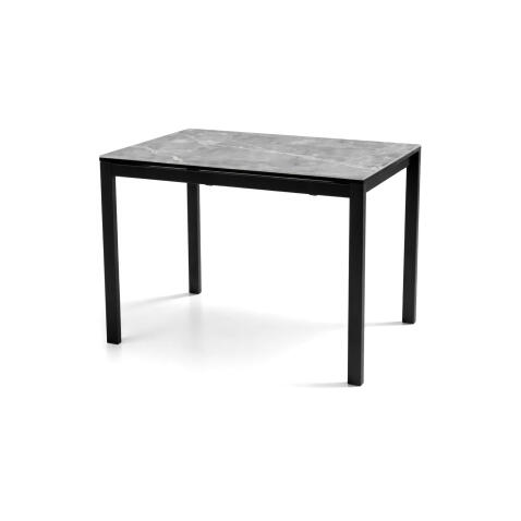 Стол ВВР Брайтон керамика, раздвижной серый/черный 89-119/69