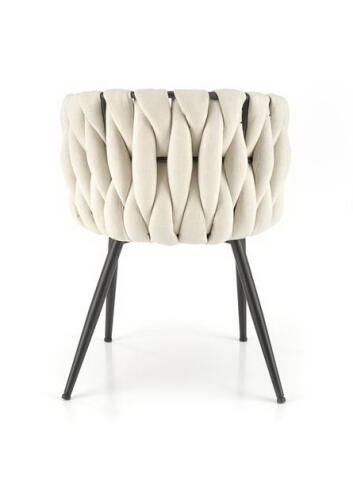 Стул HALMAR K516 светло-бежевый/черный