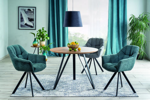 Стол обеденный SIGNAL TETIS дуб/черный 100