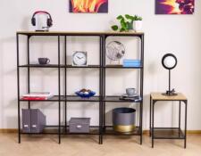 Стеллаж SIGNAL LEX B дуб/черный 136/50