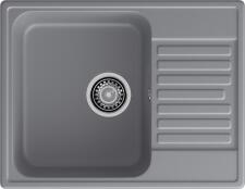 Кухонная мойка GRANFEST QUARZ Z-13 темно-серый + сифон