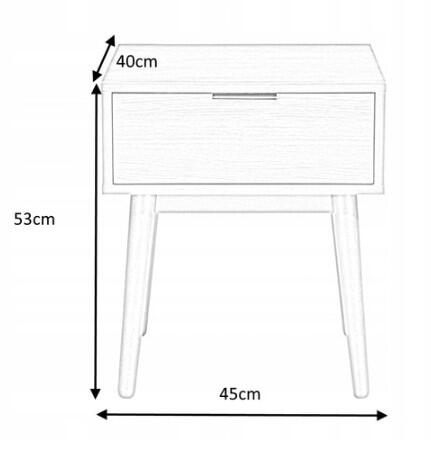 Тумба прикроватная HALMAR CASSINA натуральный/натуральный