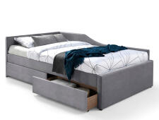 Кровать SIGNAL ELIOT Velvet tap. 142 серый, 120/200