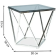 Стол журнальный SIGNAL SILVER B дымчатый/хром, 50/50/53
