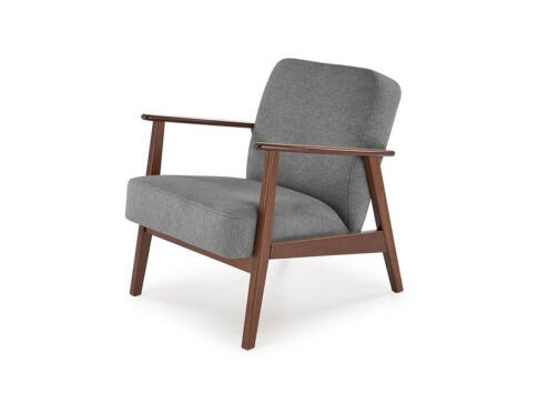 Кресло HALMAR MILANO 1S tap. Castel 93 серый